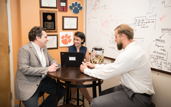 Clemson University's Sez Atamturktur (center) has assembled a multi-disciplinary research team.